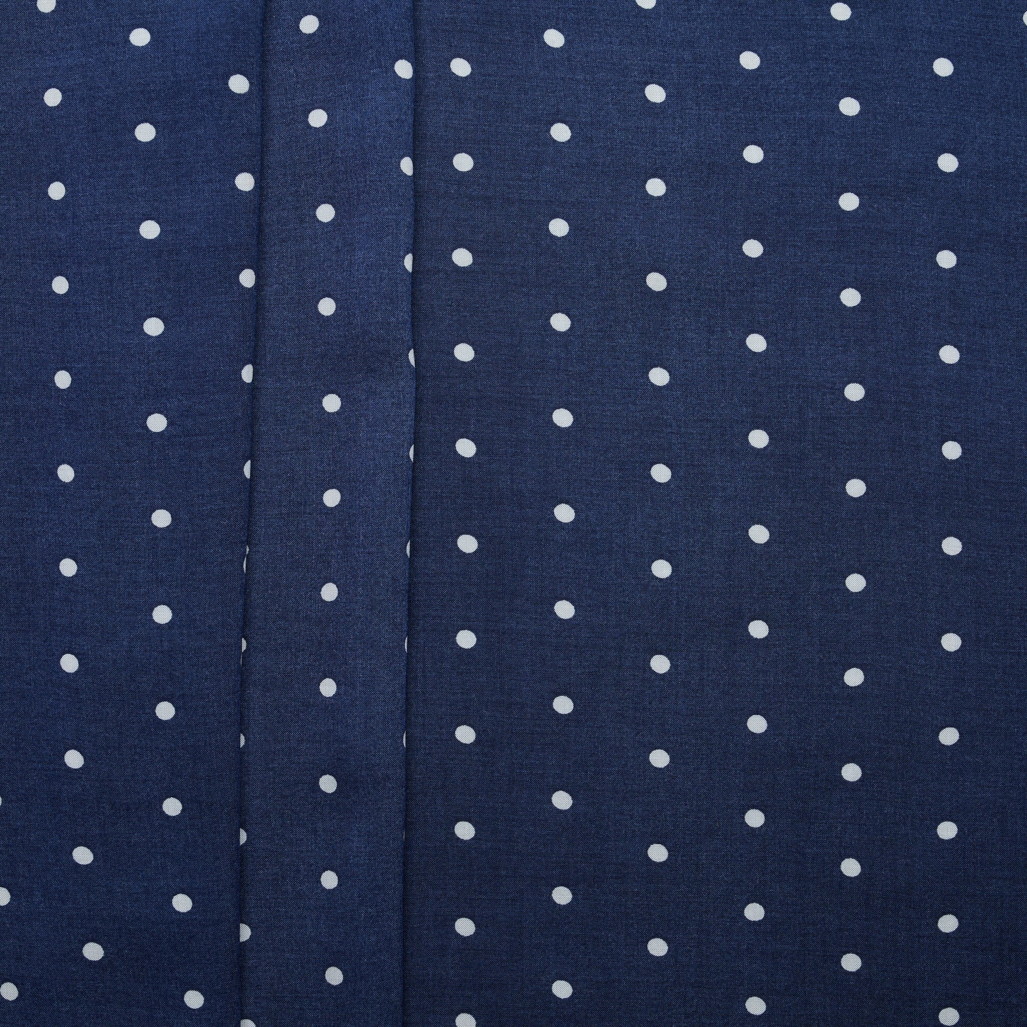 100% Rayon Dotted Print - Navy Blue