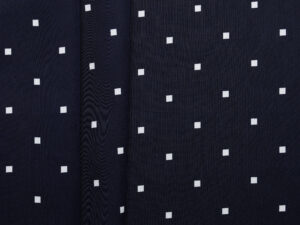100% Tencel Cube Print Twill - Navy