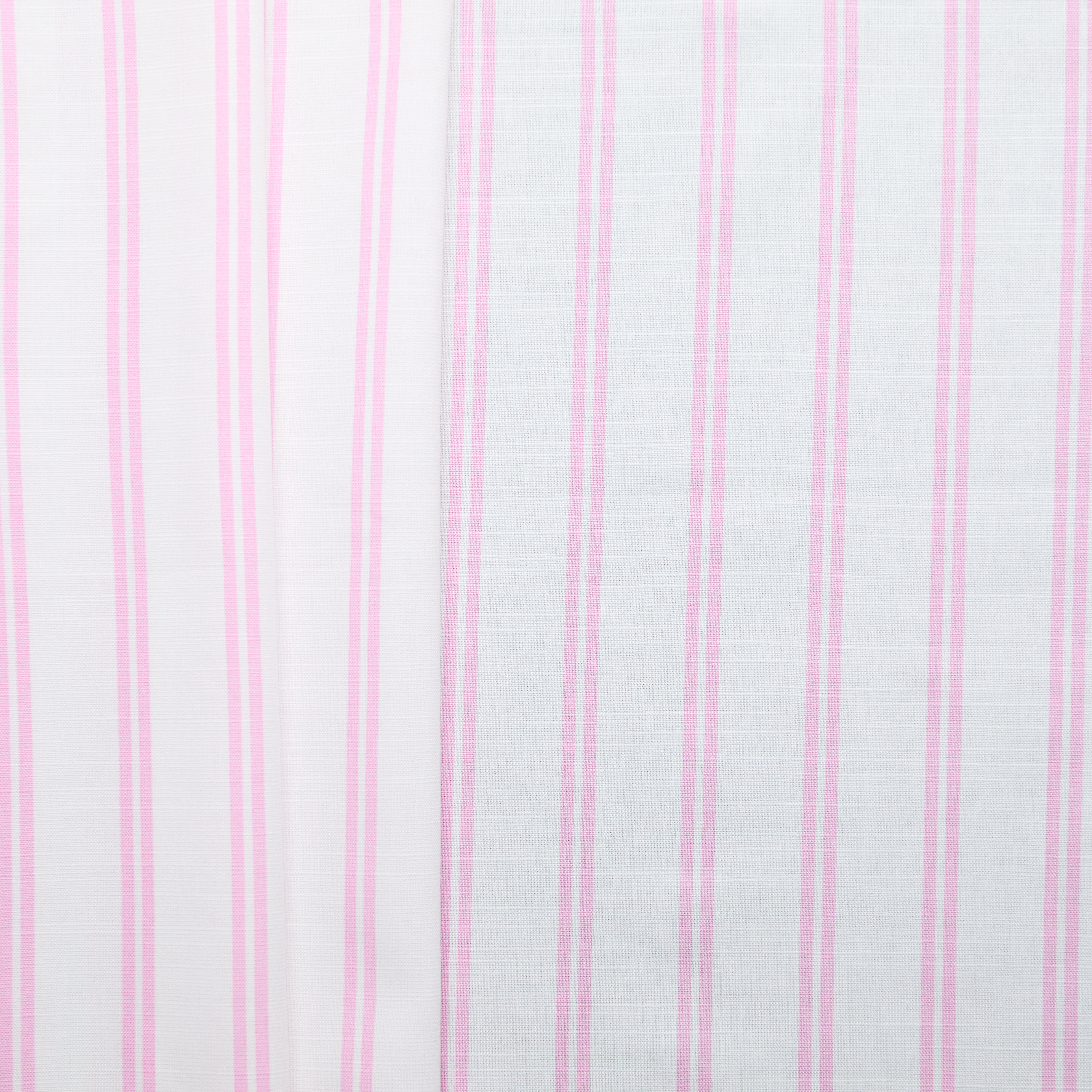 Rayon Cotton Interwoven Stripe Print - White/ Pink