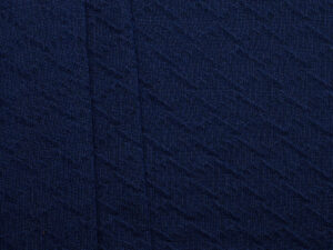 100% Wool Diamond Fan Stitch Jacquard - Ultramarine