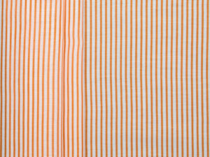 Cotton Silk Print Plain Weave - White/Orange