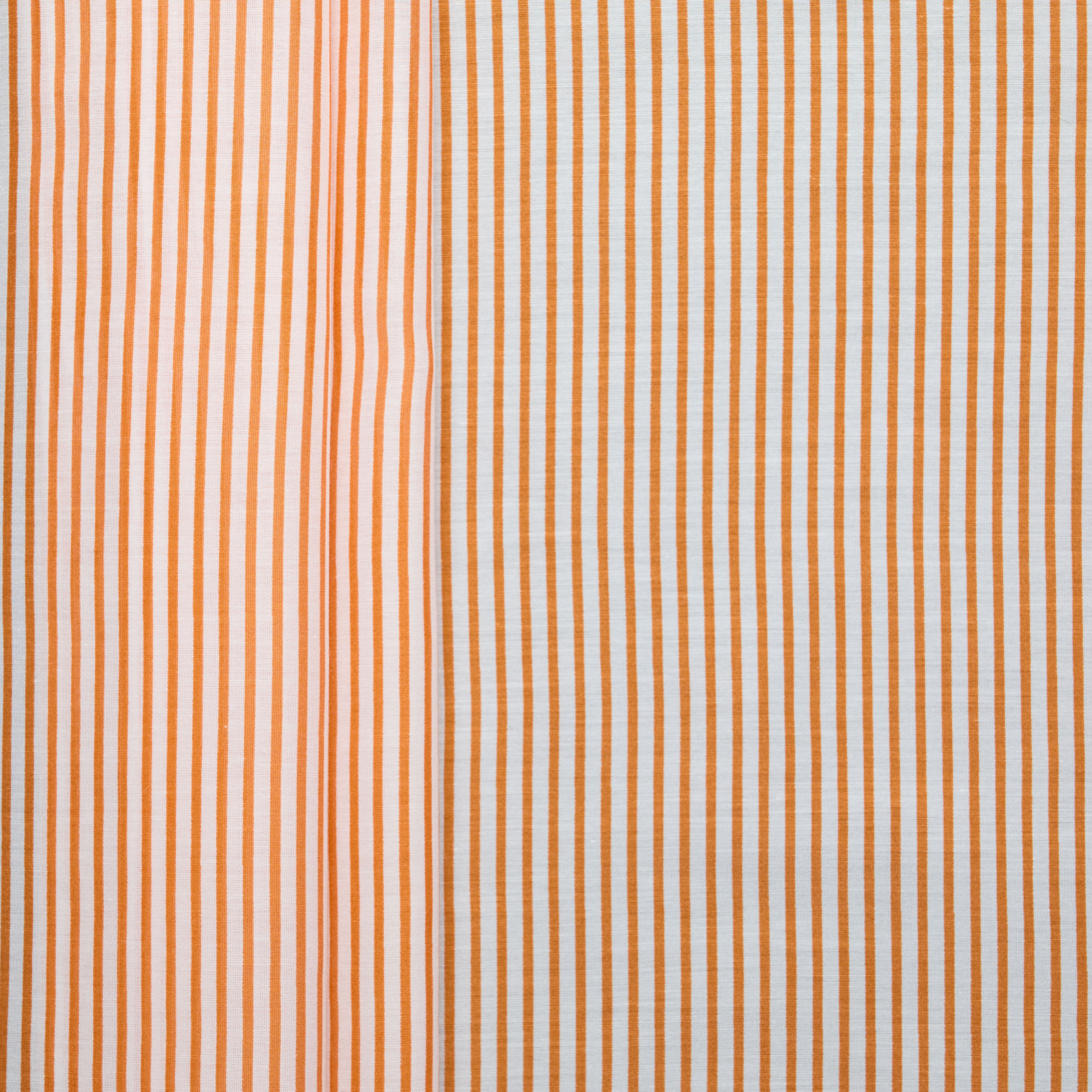 Cotton Silk Print Plain Weave - White/Orange