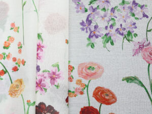 Cotton Silk Flower Print Plain Weave - Multi