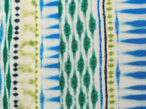 Viscose Rayon Shibori Print Plain Weave - Blue/ Green