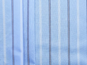 Cotton Modal Variegated Stripe Shirting – Blue / Navy / White
