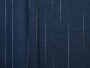 Linen Cotton Wide Pinstripe - Navy