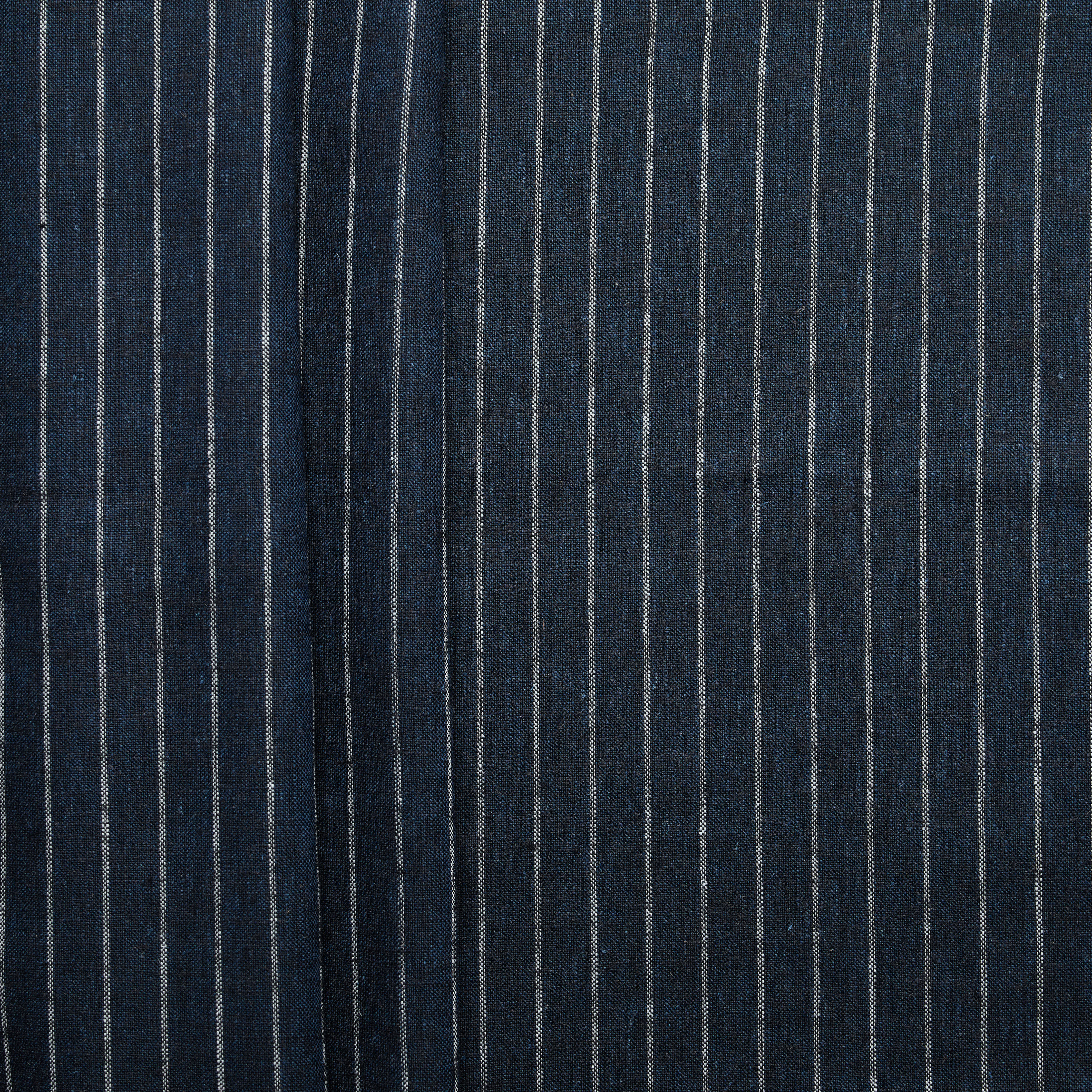 Linen Viscose Stripe - Navy