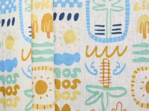 Linen Cotton Crab Print - Multicolour