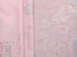 Poly Acetate Embroidery - Pink
