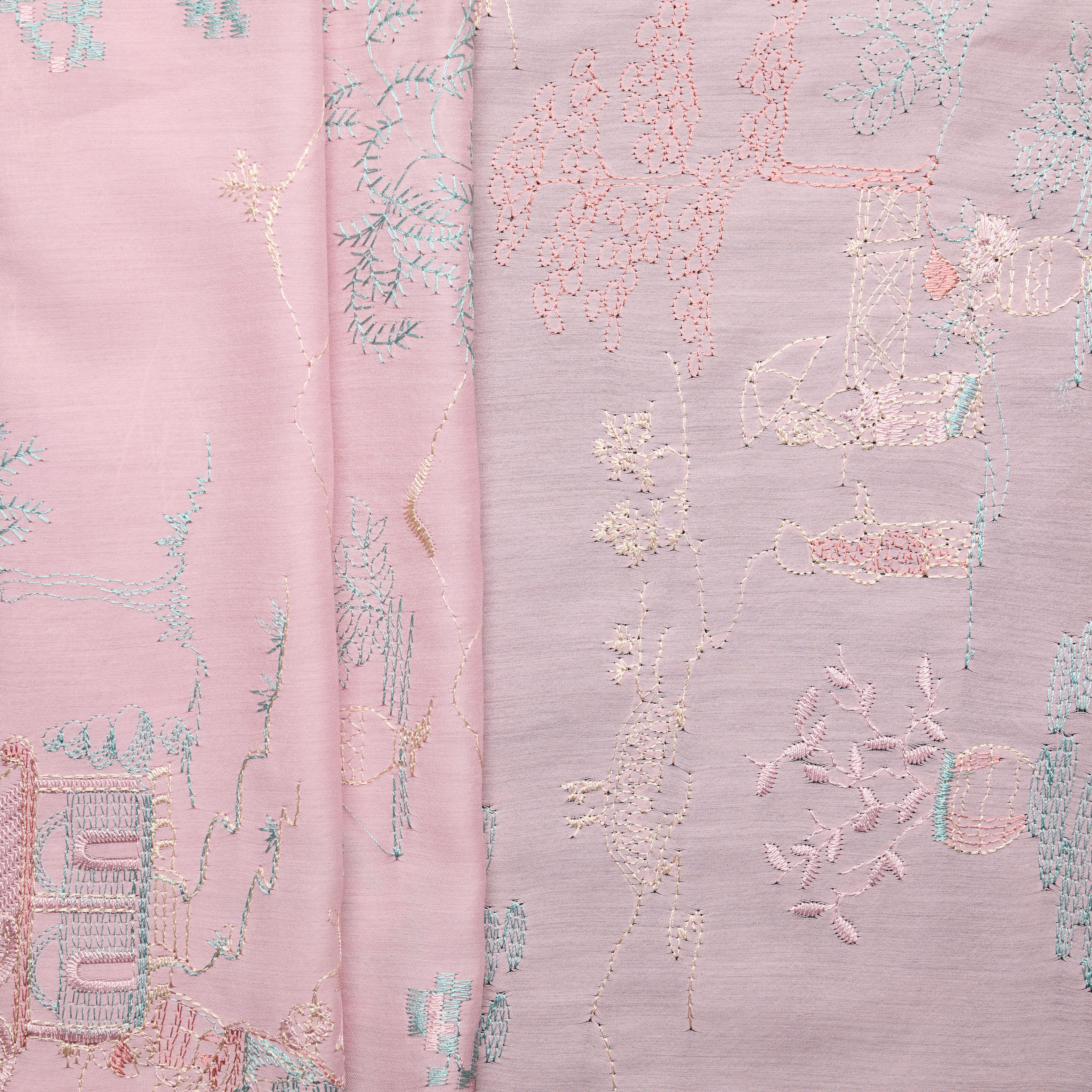 Poly Acetate Embroidery - Pink